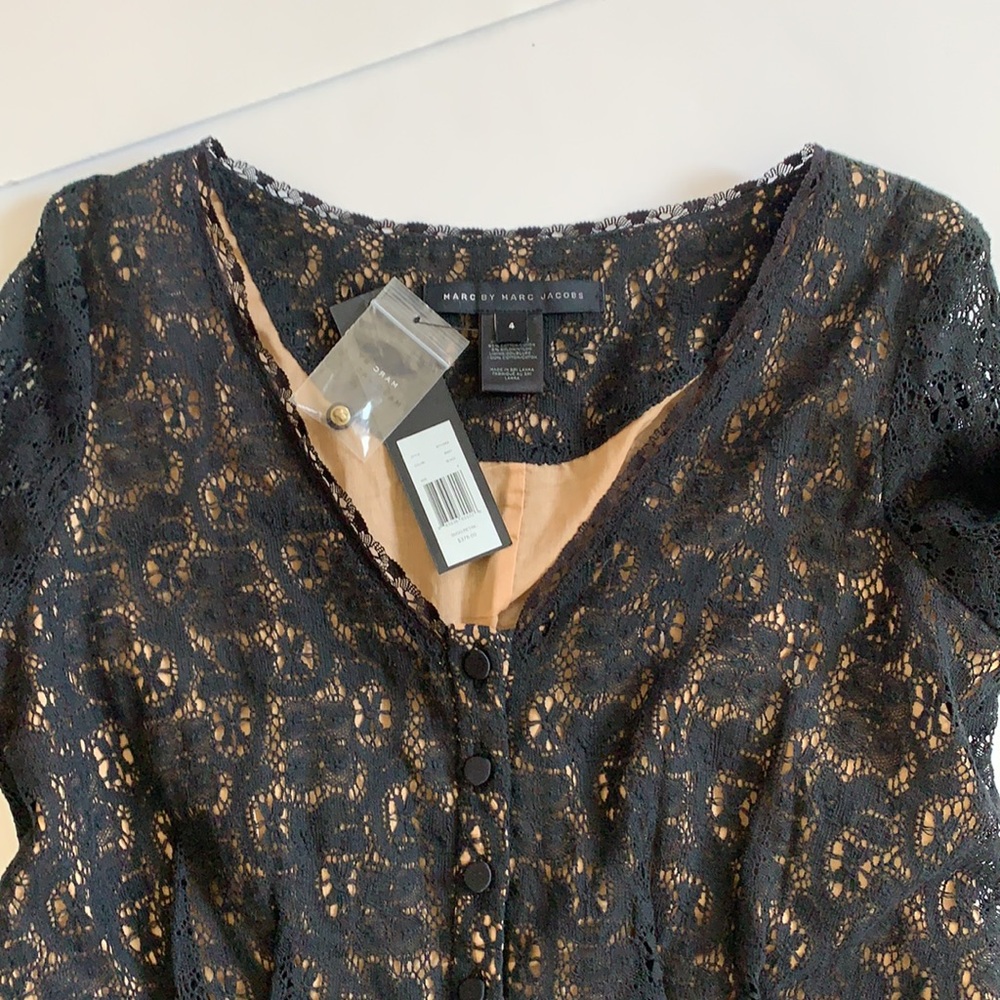 NWT Marc Jacobs black lace shorts romper 4 - Picture 5 of 10